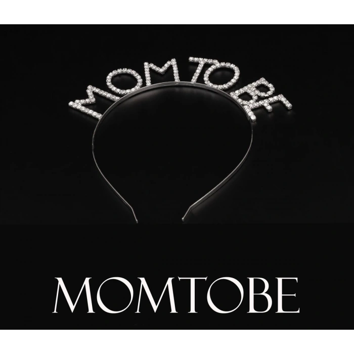 Kristal Taşlı Gümüş Renk Mom To Be Tacı Anne Tacı