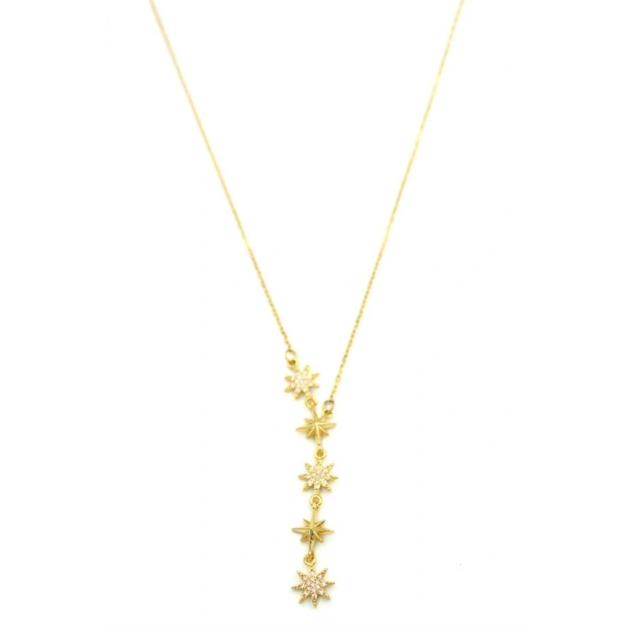 Kuzey Yıldızı Y Kolye - Altın