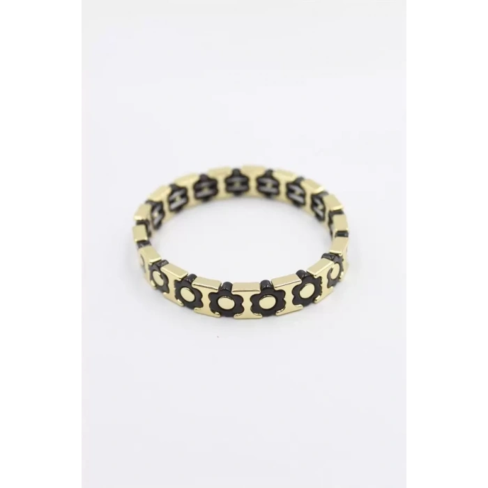 Lastikli Porselen Bilezik - Siyah