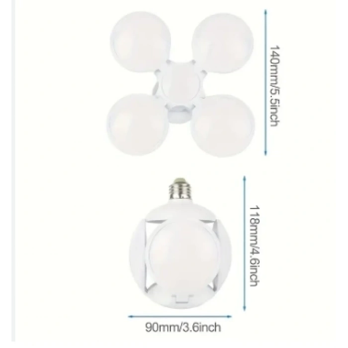 Led Futbol Ufo Ampul E27 28w 360 Derece Katlanır Lamba Ac 220v Lamba Led Spot Işık Beyaz Glop Led