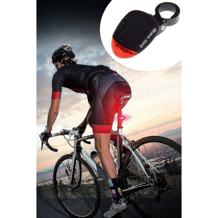 LED Güneş Enerjisi ile Şarj Edilebilir Bisiklet Kuyruk ası Solar Bisiklet ası