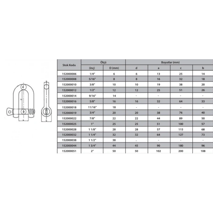 M10 Zincir Kilidi 3/8 ( 3 Adet )