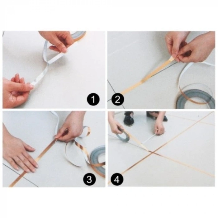 Mey İthalat® 0.5 cm x 50 Metre Gri Fayans Arası Şerit Bant