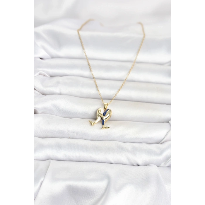 Mey İthalat® 316L Çelik Zincir Gold Renk Dolphin Model Kadın Kolye