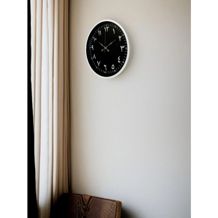 Mey İthalat® 36 Cm Arapça Rakamlı Dekoratif Duvar Saati