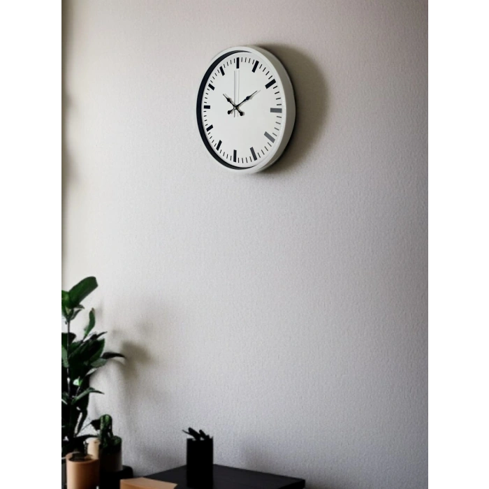 Mey İthalat® 36 Cm Beyaz Standart Duvar Saati