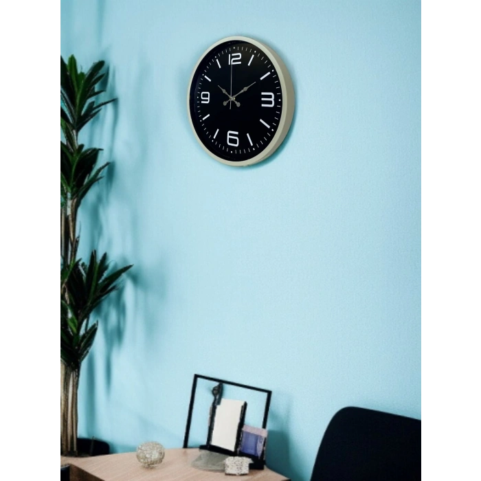 Mey İthalat® 36 Cm Krem Şık Dekoratif Duvar Saati