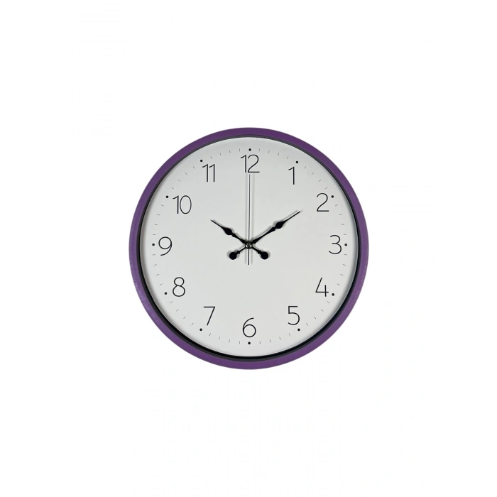Mey İthalat® 36 Cm Mor Dekoratif Duvar Saati