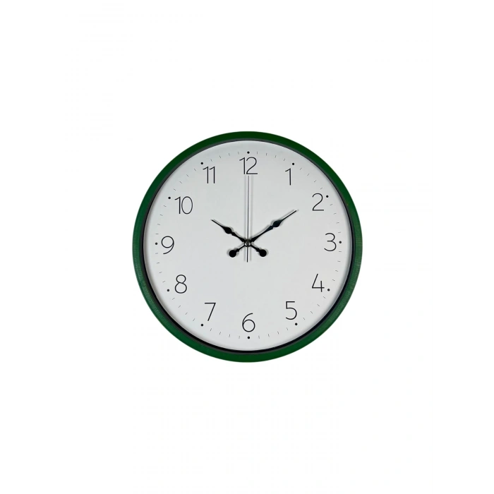 Mey İthalat® 36 Cm Yeşil Dekoratif Duvar Saati