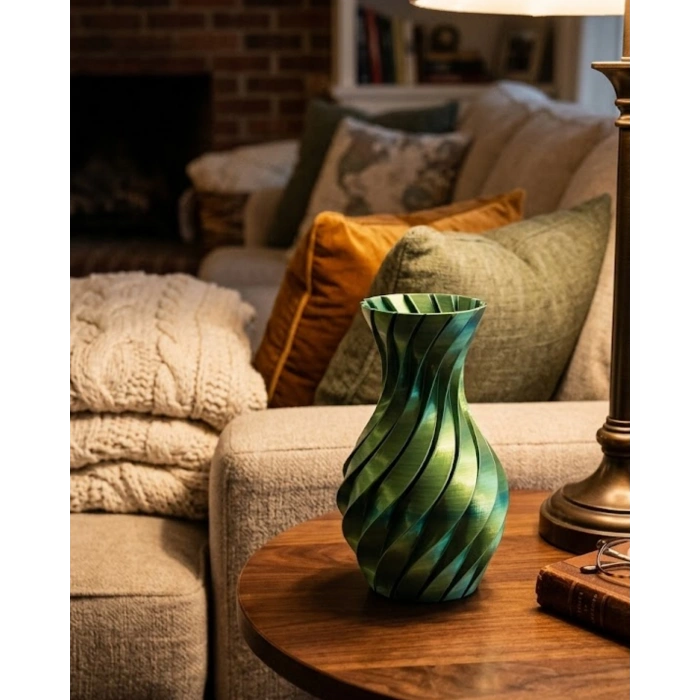 Mey İthalat® 3D ÜRÜN SPİRAL VAZO