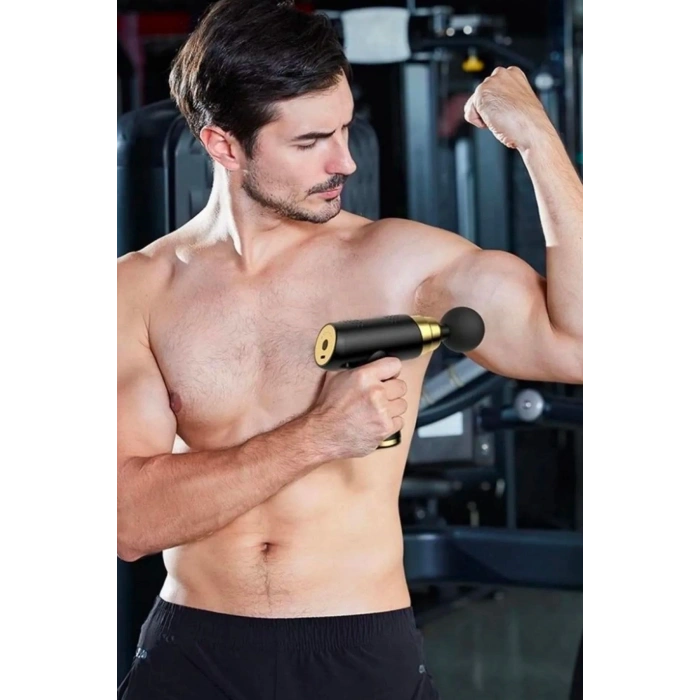 Mey İthalat®  4 Başlıklı USB Şarj Olabilen Masaj Tabancası