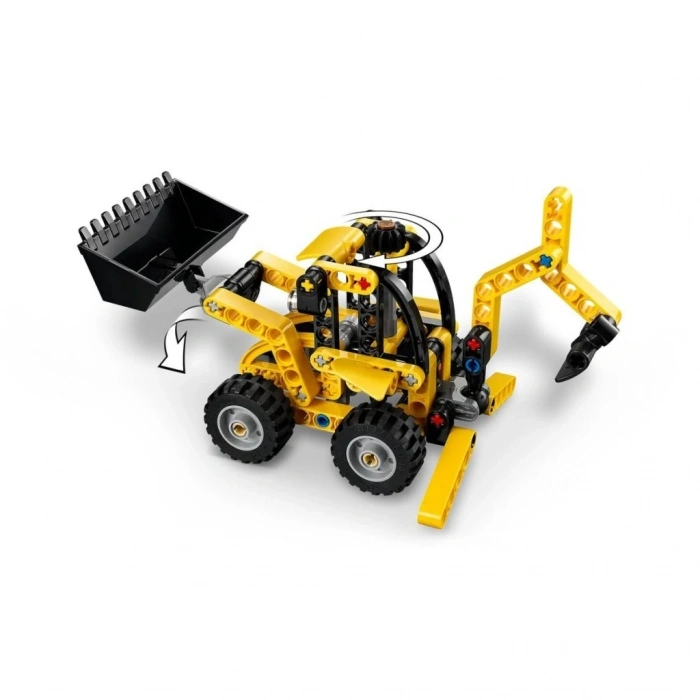 Mey İthalat® 42197   Technic Kazıcı Yükleyici 104 parça +7 yaş