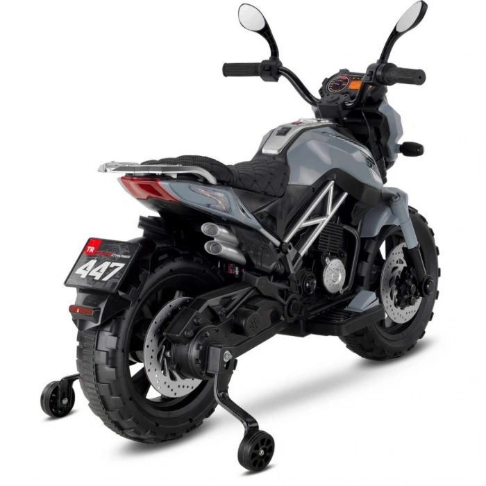 Mey İthalat® 447 Motocross Akülü Motorsiklet 12V Gri
