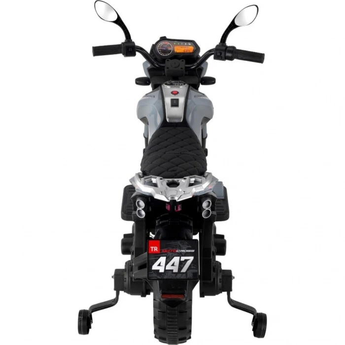 Mey İthalat® 447 Motocross Akülü Motorsiklet 12V Gri