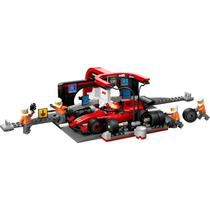 Mey İthalat® 60443   City Ferrari F1 Pit Stop ve Pit Ekibi 322 parça +6 yaş