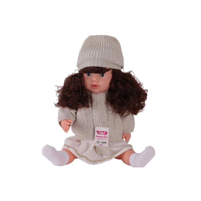 Mey İthalat® 7959 60 CM TRİKOLU HIRKALI SAÇLI BÜYÜK BEBEK