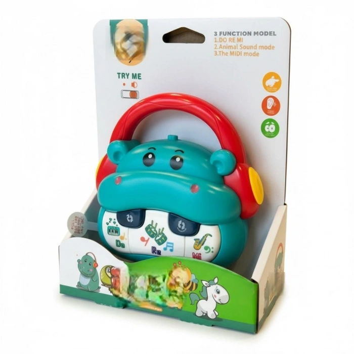 Mey İthalat® 855-152D PİLLİ MÜZİKLİ HİPOPOTAM