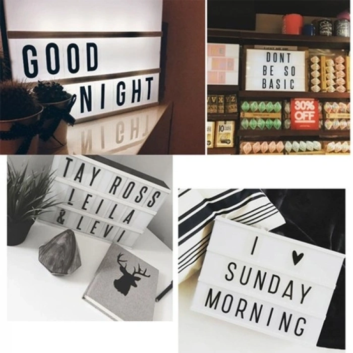Mey İthalat® A4 Boyutunda Led Işıklı Yazı Panosu Lightbox