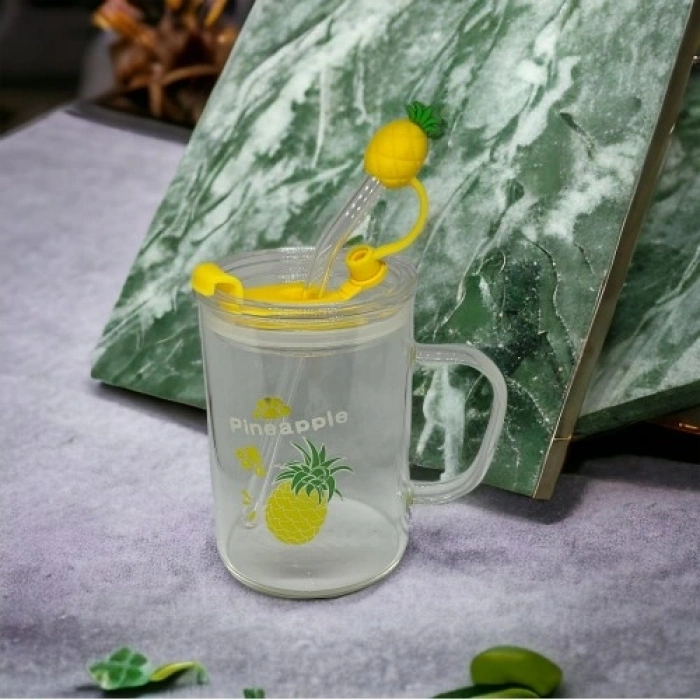 Mey İthalat® Ananas Tasarımlı Kupa Bardak