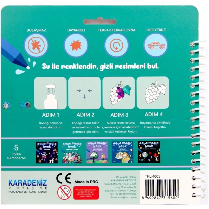 Mey İthalat®  Aqua Magic Mandala Sihirli Boyama Kitabı