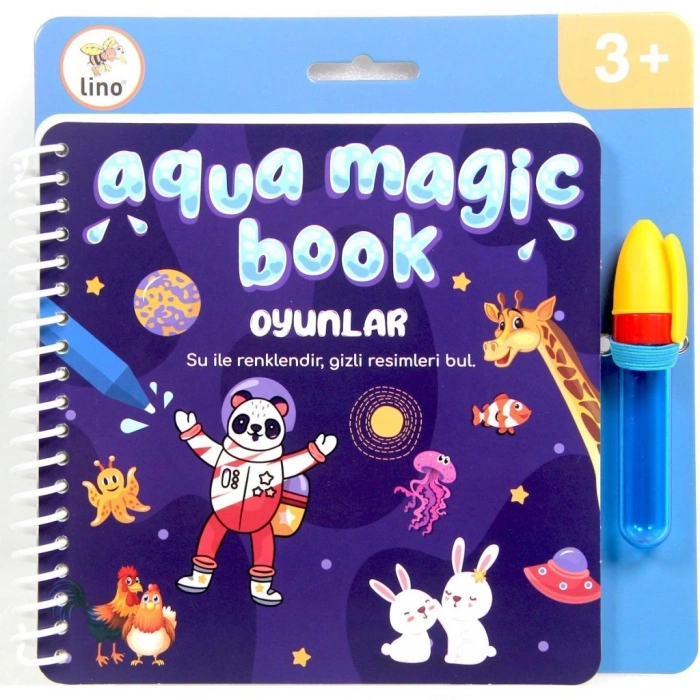 Mey İthalat®  Aqua Magic Oyunlar Sihirli Boyama Kitabı