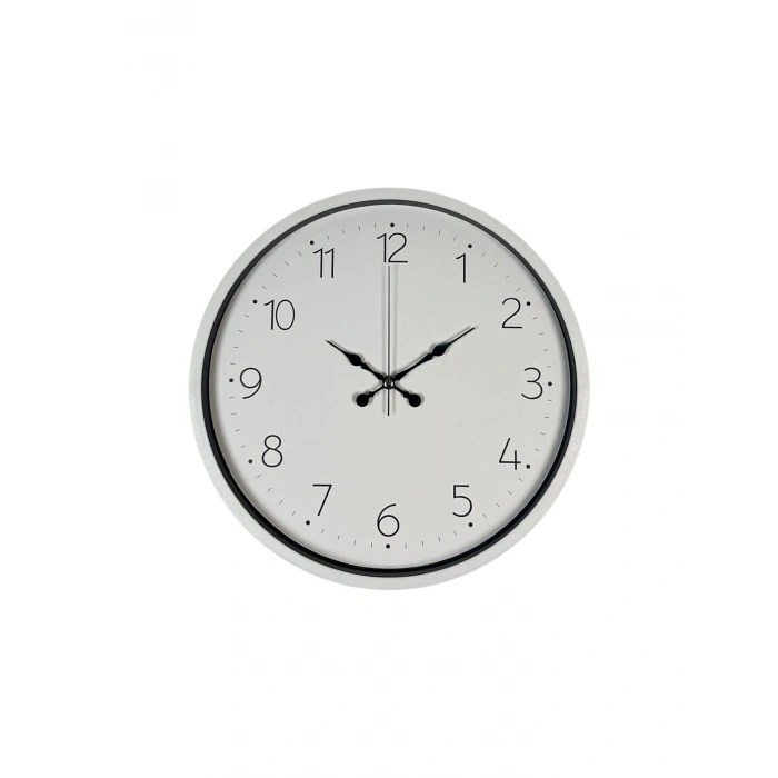 Mey İthalat® Beyaz 36 Cm Standart Duvar Saati