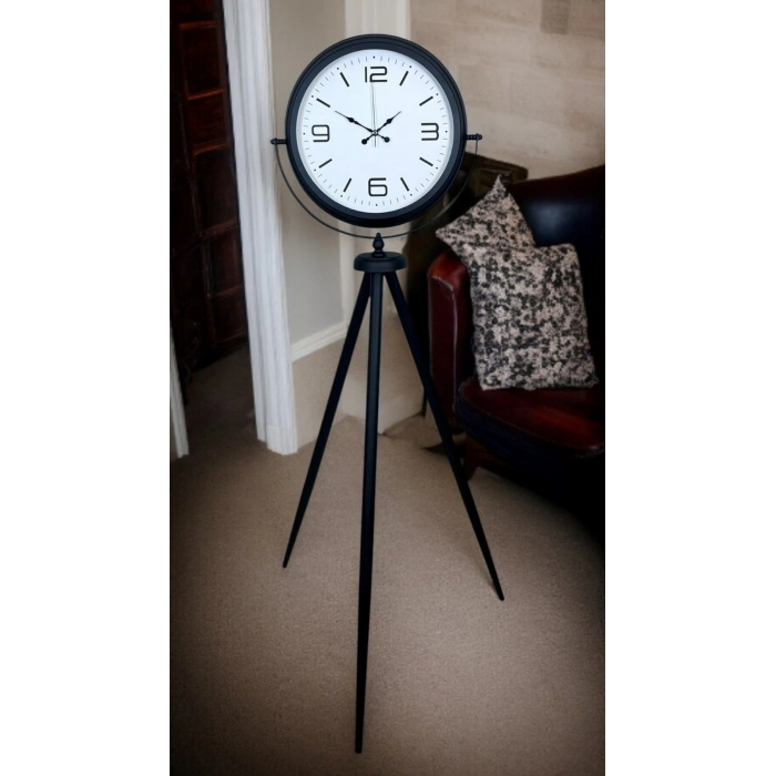Mey İthalat® Black Balance Tripod Ayaklı Saat