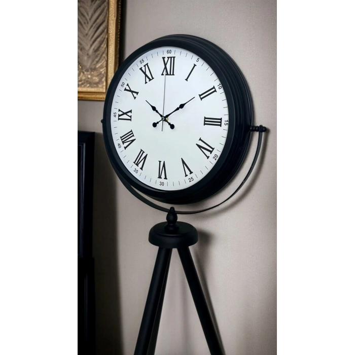 Mey İthalat® Black Elegance Tripod Ayaklı Saat