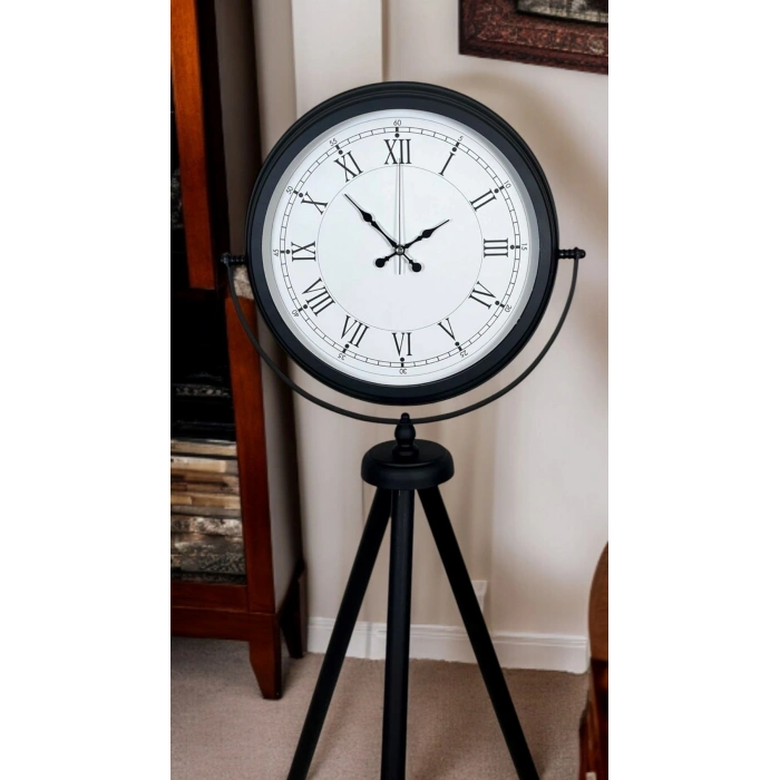 Mey İthalat® Black Elite Tripod Ayaklı Saat