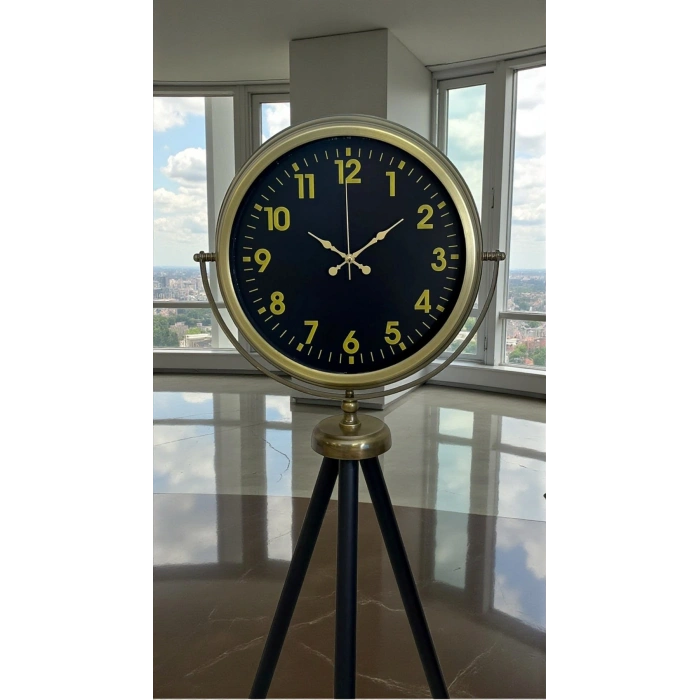 Mey İthalat® Black Legacy Eskitme Tripod Ayaklı Saat