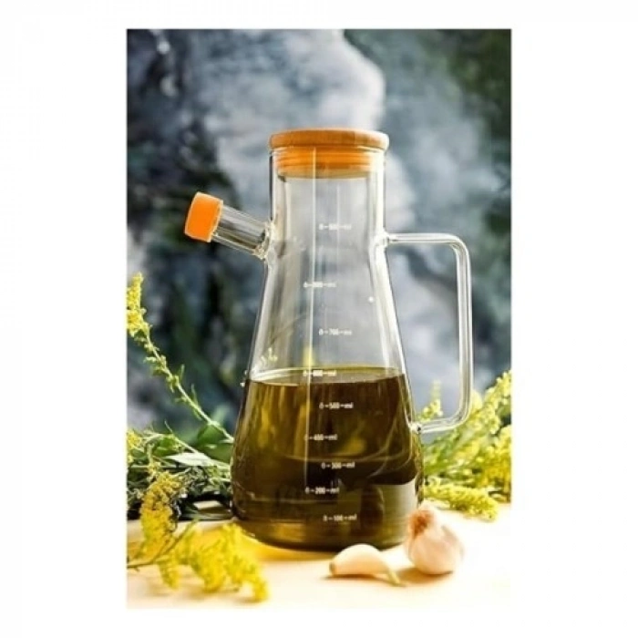 Mey İthalat® Borosilikat Cam 900 ml. Yağdanlık