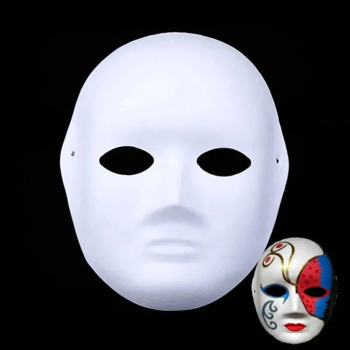 Mey İthalat® Boyanabilir Surat Model Maske – Lastikli | Kendin Tasarla