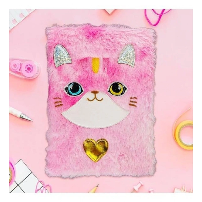 Mey İthalat® CC-9 SENSE PELUŞ KİLİTLİ HATIRA DEFTERİ -BRŞ