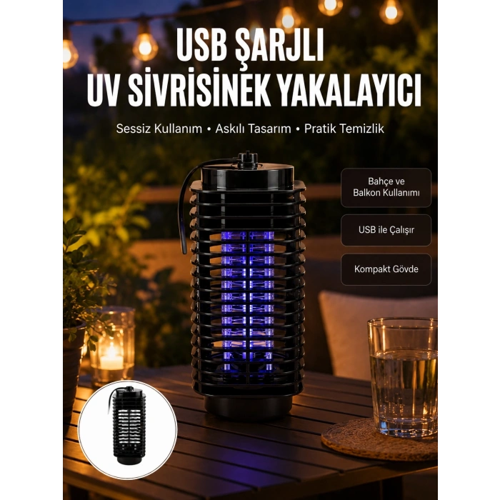 Mey İthalat® Çevre Dostu Elektrikli Sivrisinek Öldürücü Lamba – 50m² Etki Alanı Yeni Nesil