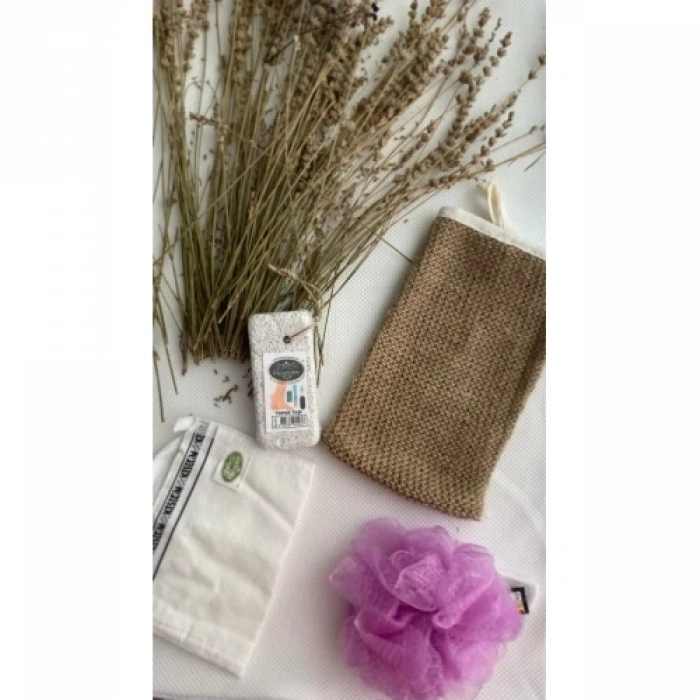 Mey İthalat® Doğal 4Lü Banyo Hamam Seti