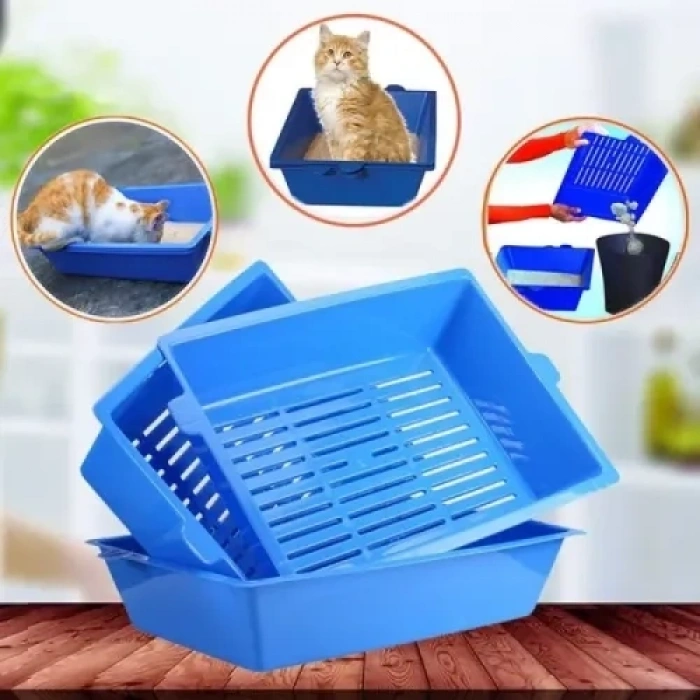 Mey İthalat® Elekli 3 Katlı Kedi Tuvaleti