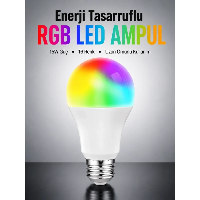 Mey İthalat® Enerji Verimli Akıllı LED Ampul, Uzaktan Kontrol Özellikli