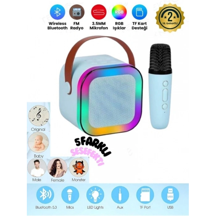 Mey İthalat® FP-K12 KARAOKE WİRELESS SPEAKER