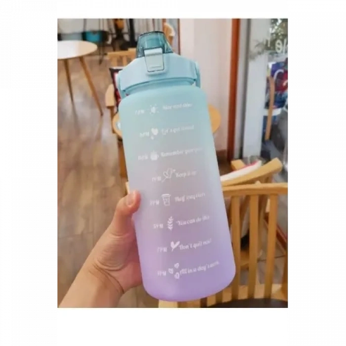 Mey İthalat® Günlük Motivasyon Su Matarası 2 Litre