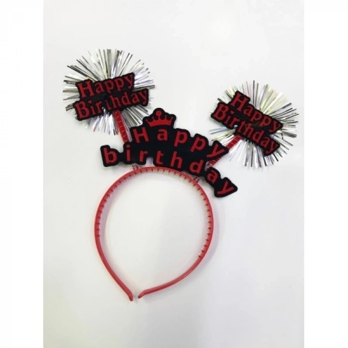 Mey İthalat® Happy Birthday Neon Renk Doğum Günü Tacı 12 Adet