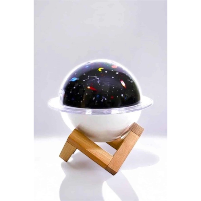 Mey İthalat® Hava Nemlendirici Masa ve Gece Lambası USB Projeksiyon Aromaterapi