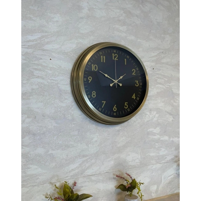 Mey İthalat® İhtişam Eskitme 40 Cm Metal Duvar Saati