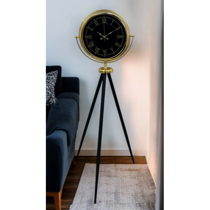 Mey İthalat® İhtişam Gold Tripod Ayaklı Saat