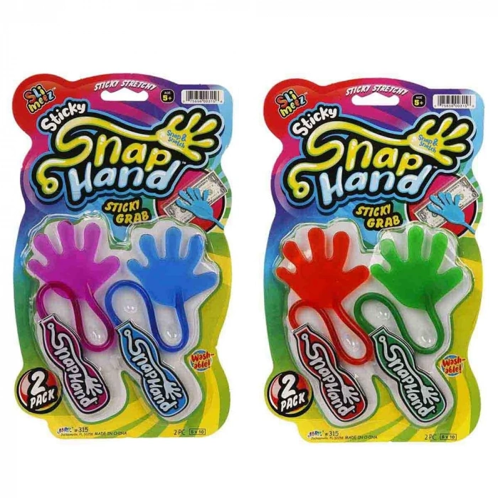 Mey İthalat® Snap Hand Jaru 2li Eğlenceli Yapışkan El 1 paket
