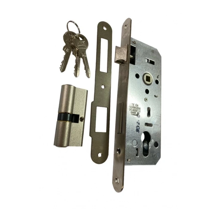 Mey İthalat® Kale Oval 15 R 40 mm Nikel Silindirli Kapı Kilidi