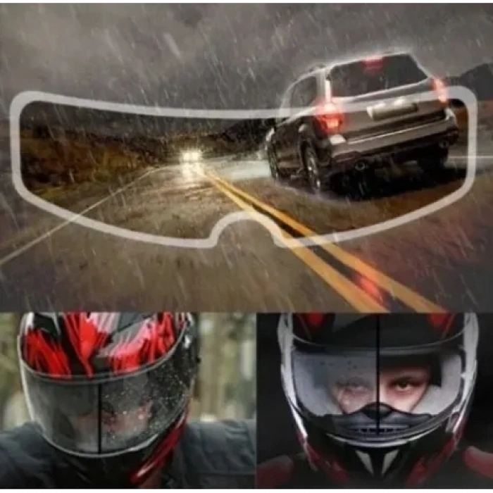 Mey İthalat® Kask Vizörü İçin Yağmur ve Buğu Engelleyici Film