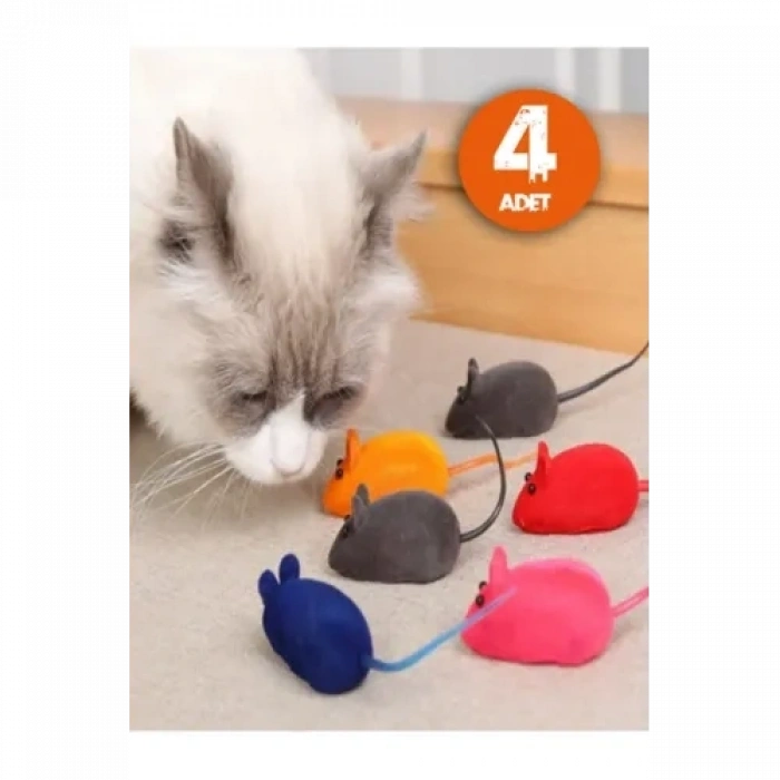 Mey İthalat® Kedi Eğitim Oyun Faresi 4 Adet