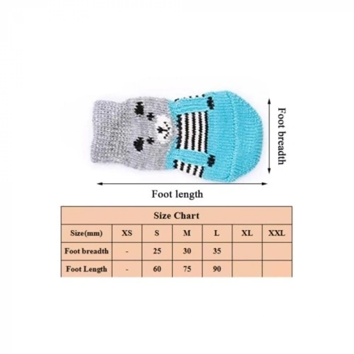 Mey İthalat® Kedi Köpek Kaydırmaz Örme Çorap