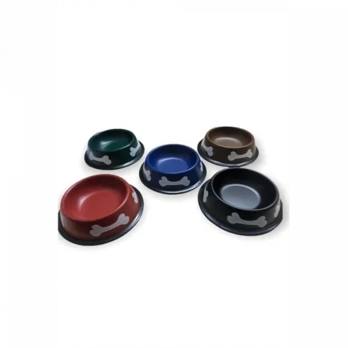 Mey İthalat® Kemik Desenli Metal Mama Kabı