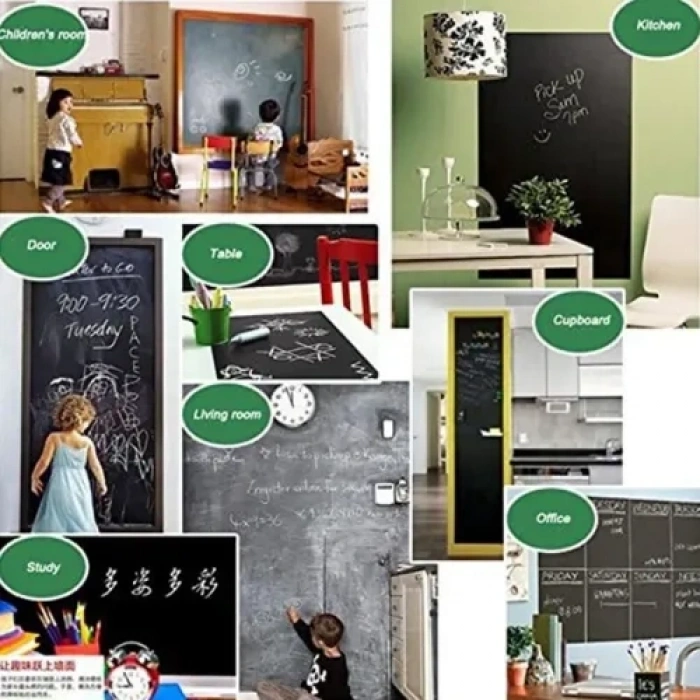 Mey İthalat® Kendinden Yapışkanlı Kara Tahta Sticker Rulo